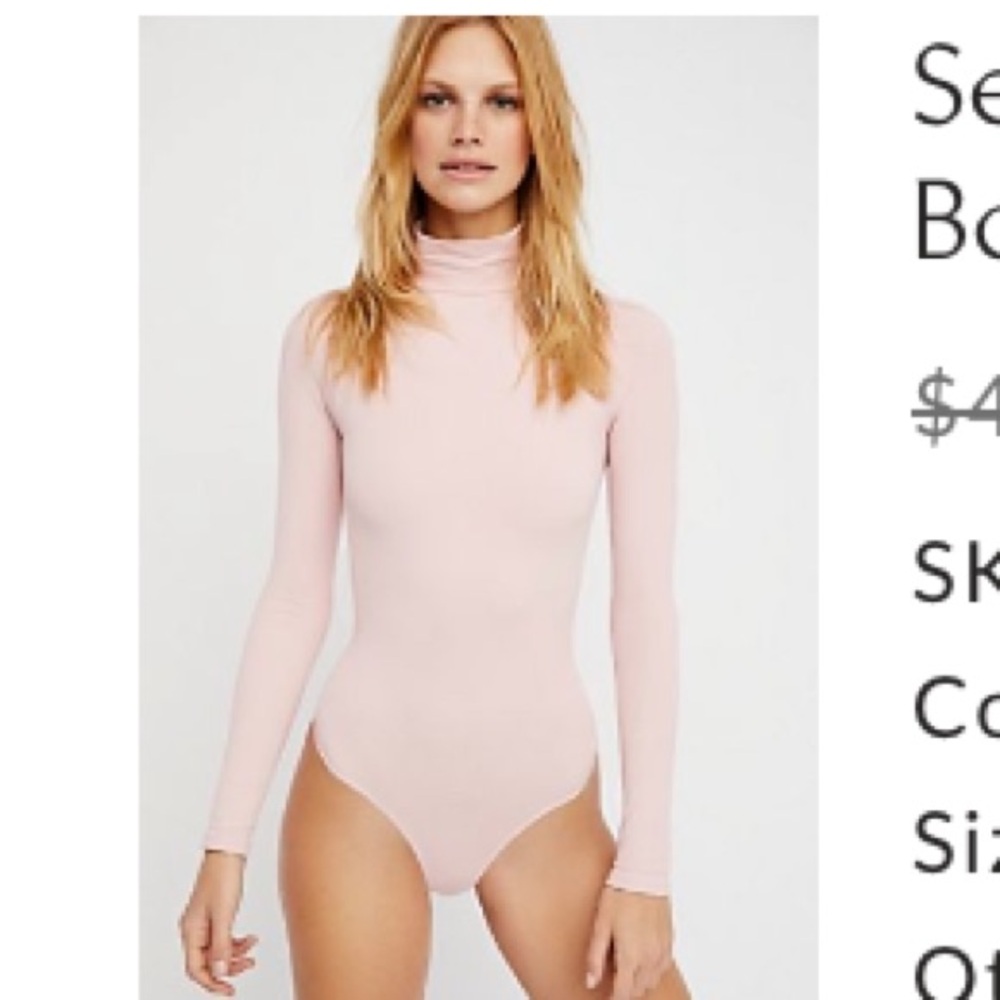 Free People Xs/S Seamless Turtleneck Bodysuit